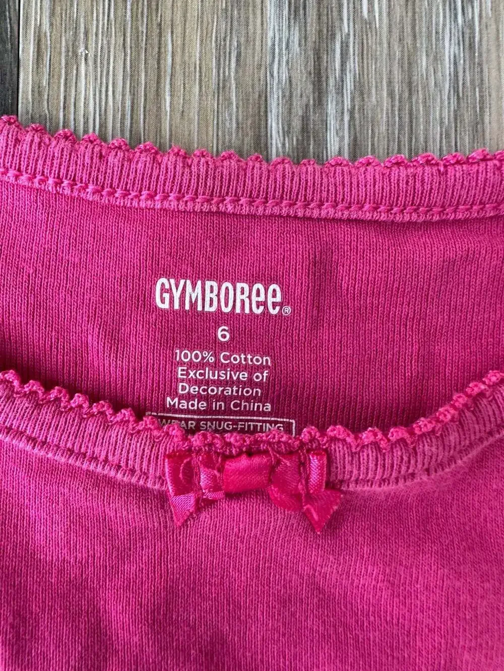 Gymboree Girls Hot Pink Electric Guitar Pajama Top Long Sleeve Shirt Size 6